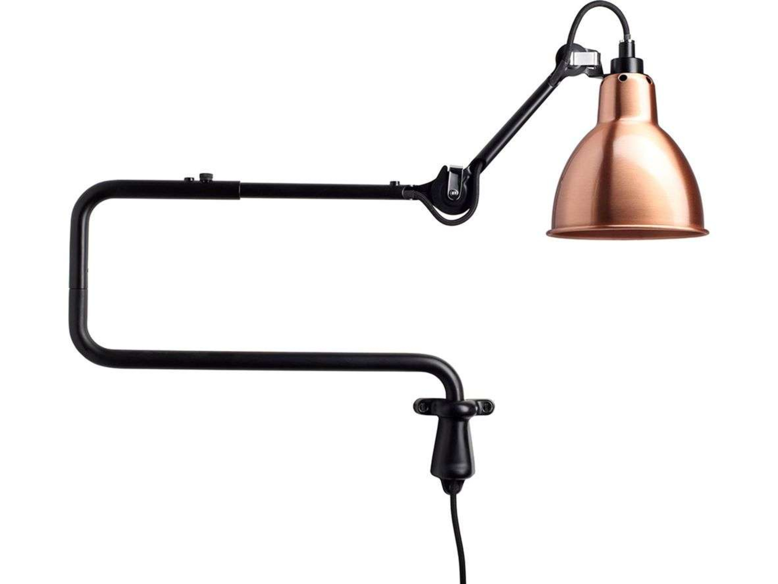 303 Applique Murale Noir/Cuivre - Lampe Gras